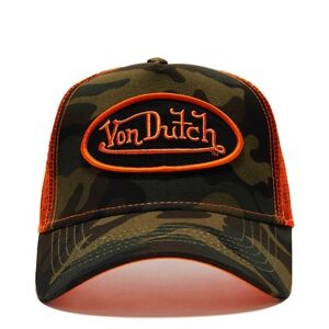 VON DUTCH ORANGE TREE CAMO STRAPBACK TRUCKER HAT